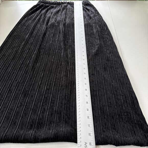Vintage Stella Crushed Velvet Skirt Black Whimsigoth Y2K 90s Witchy Women's M - Picture 9 of 10